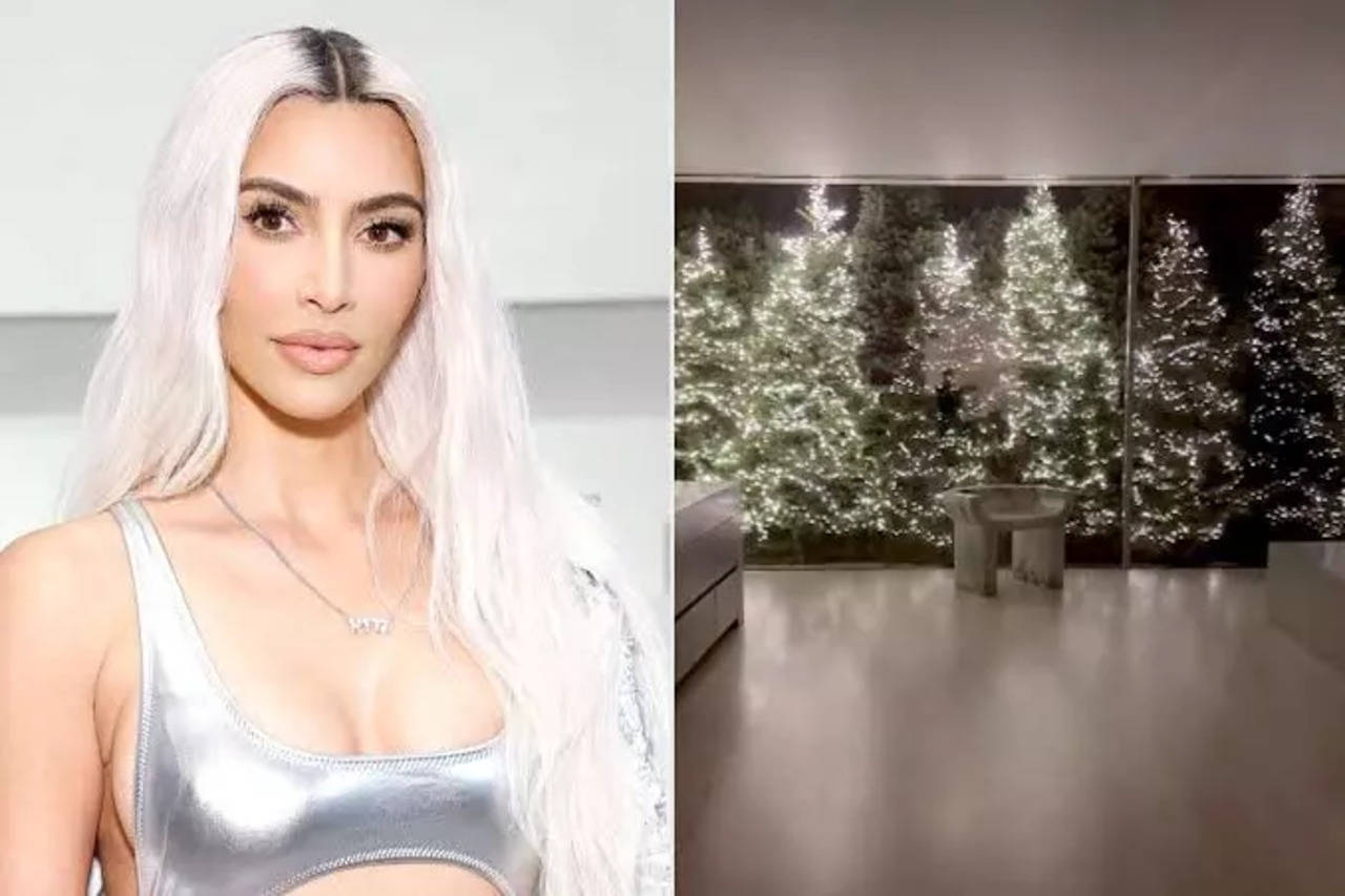 Kim Kardashian gives a sneak peek into her Christmas preparations and decorations ahead of the festival - Times of India