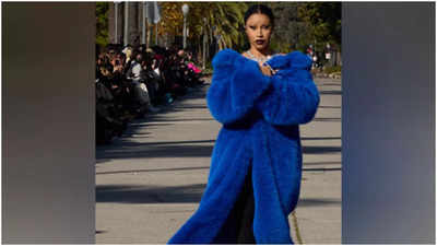 Cardi B in runway debut at Balenciaga LA show