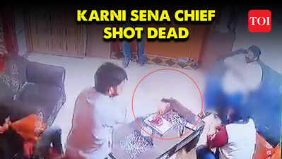 On cam: Rashtriya Rajput Karni Sena president Sukhdev Singh Gogamedi shot dead at home in Jaipur