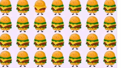 Only a true burger lover can spot the odd one in this picture