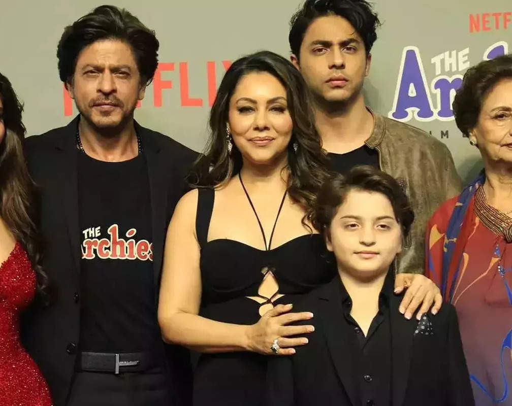 
Shah Rukh Khan, Gauri Khan, Aryan Khan, and AbRam attend Suhana Khan’s 'The Archies' grand premier
