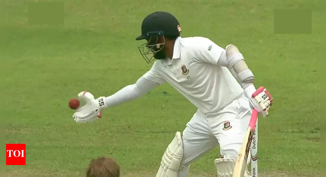 Mushfiqur Rahim dismissed for obstructing the field in Bangladesh vs New Zealand 2nd Test | Cricket News – Times of India