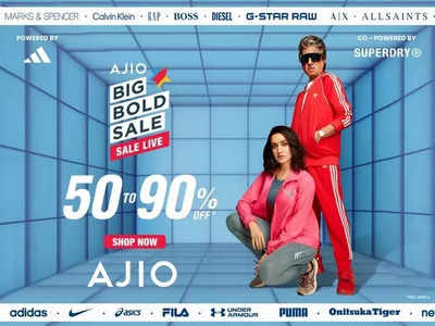 AJIO Big Bold Sale: AJIO announces 'Big Bold Sale': To offer 50-90%  discount on a range of brands including Adidas, Superdry, Nike, Puma, GAP,  Asics, Under Armour and more - Times of India
