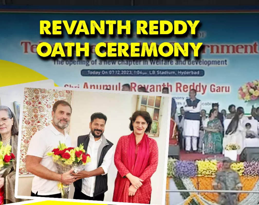 
New CM in Telangana: Revanth Reddy’s swearing-in ceremony begins at LB stadium in Hyderabad
