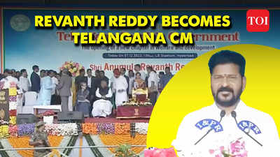 First Congress CM in Telangana: Revanth Reddy takes oath with 11 other ministers
