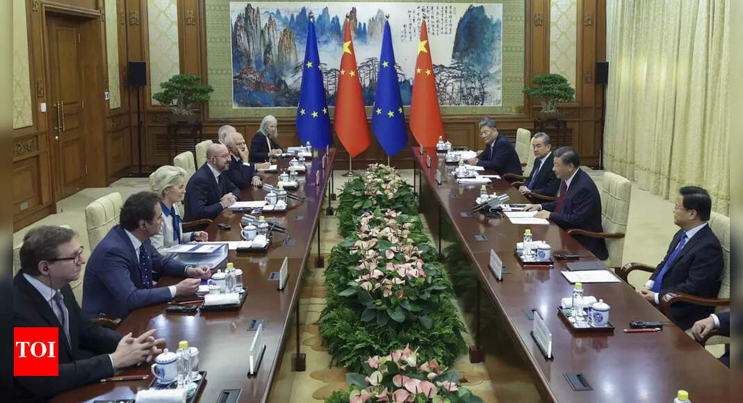 Divides over trade and Ukraine are in focus as EU and China's leaders ...