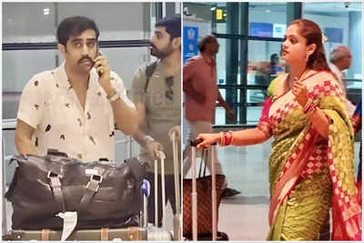 Newlyweds Abhiram Daggubati and Pratyusha Chaparala return from Sri Lanka