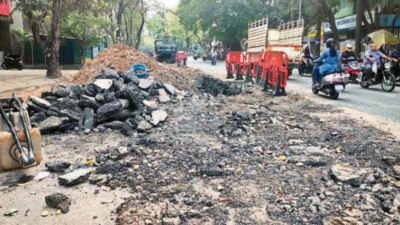 Traffic diversion on ITI Road for pipeline work