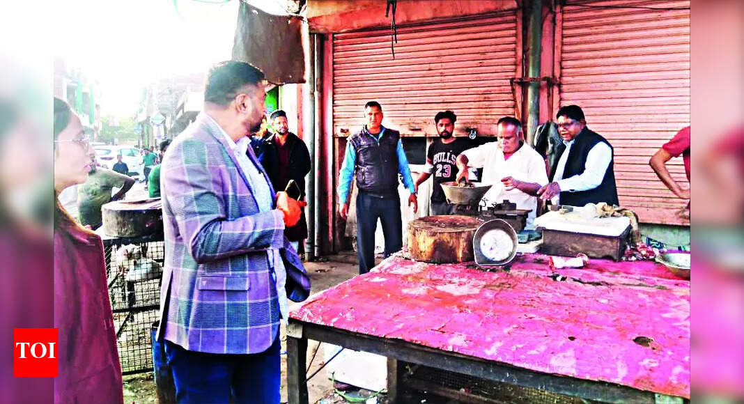 Meat Shops Meat shops licence renewal in Jaipur MLA Balmukundachary’s inspection Jaipur
