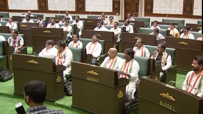 Telangana: Newly-elected MLAs Take Oath, BJP Legislators Boycott As ...