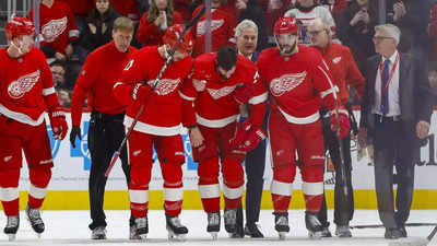 Detroit Red Wings captain Dylan Larkin injured on hit from behind, Ottawa Senators pull away for 5-1 victory