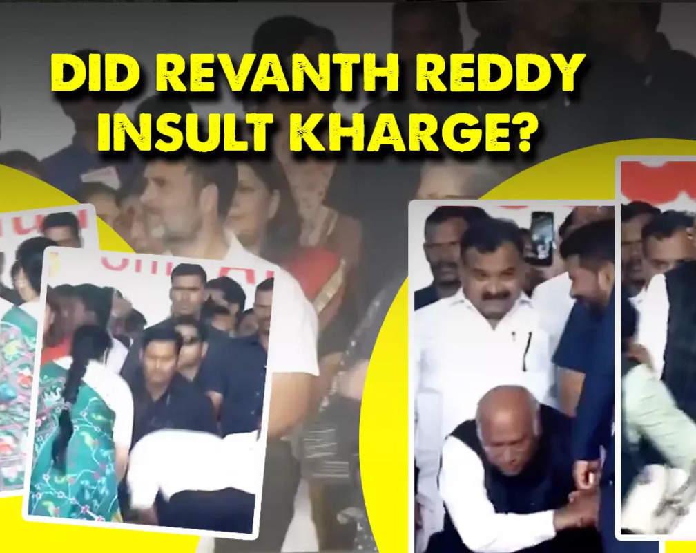 
‘Revanth Reddy insulted Kharge’: BJP hits out at Telangana CM for touching Sonia’s feet but not giving same respect to Congress chief
