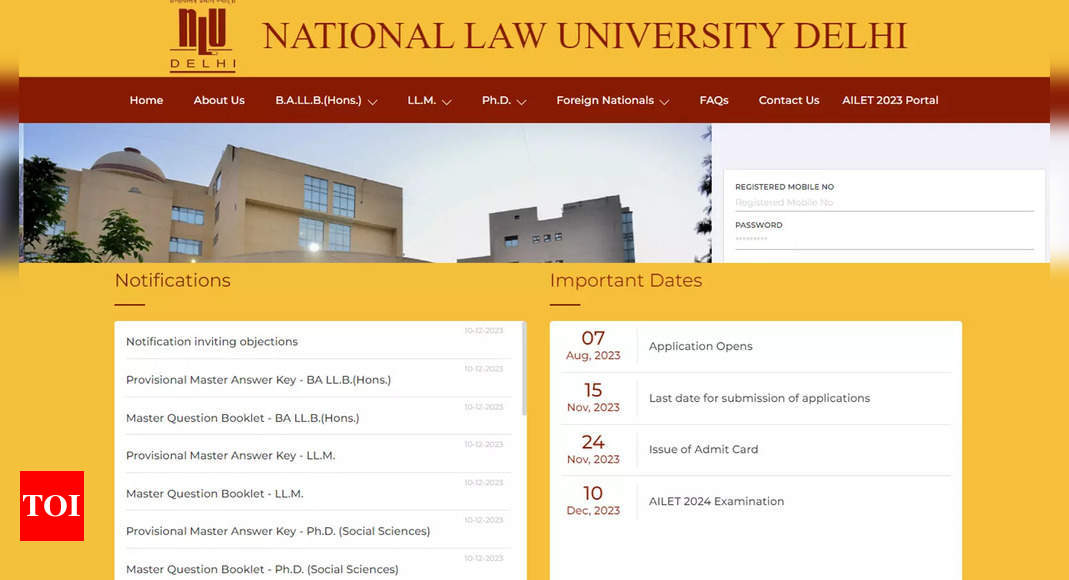 NLU Delhi releases AILET 2024 answer key; objection window open until tomorrow