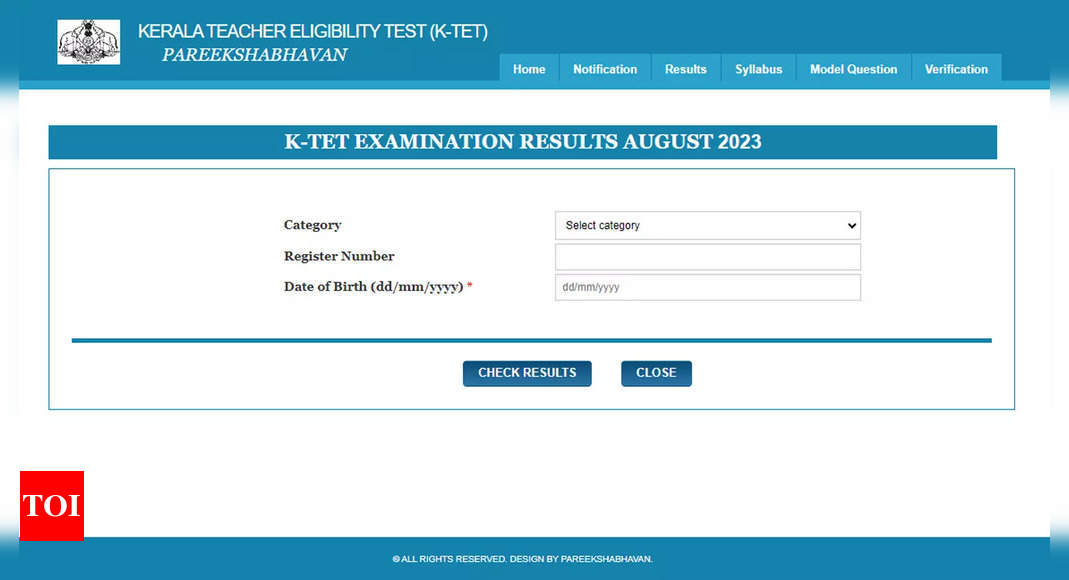 K-TET August 2023 results declared on ktet.kerala.gov.in; Download here