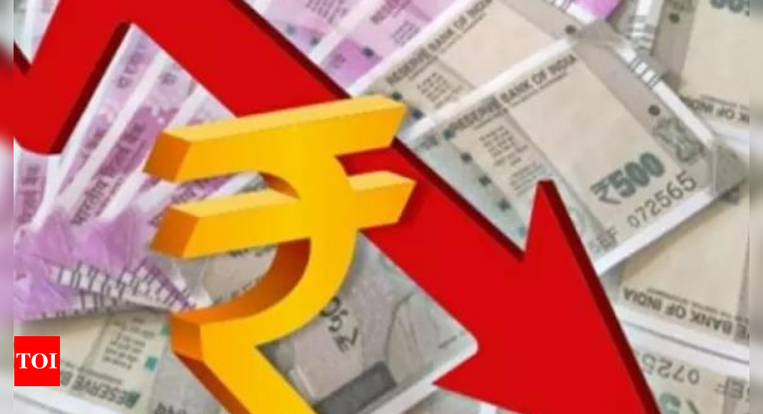 Rupee: Market soars but Rupee hits new low - Times of India