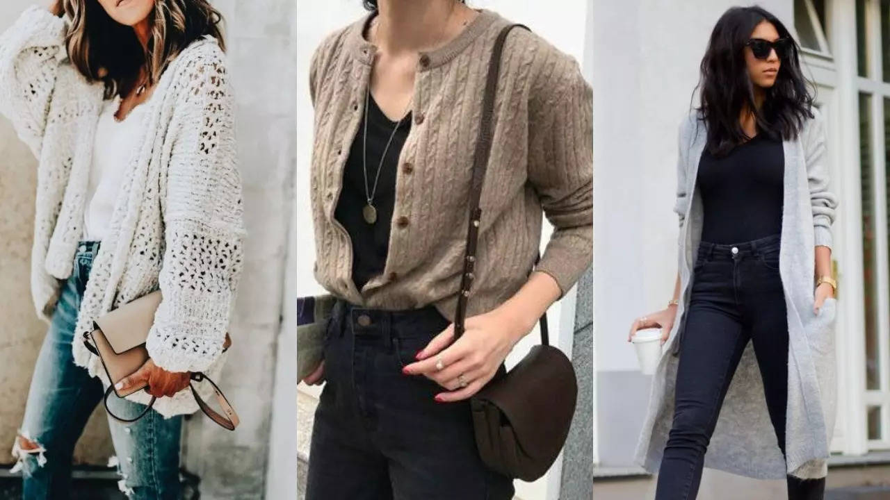 Cropping sweaters and cardigans can be styled in a snap with