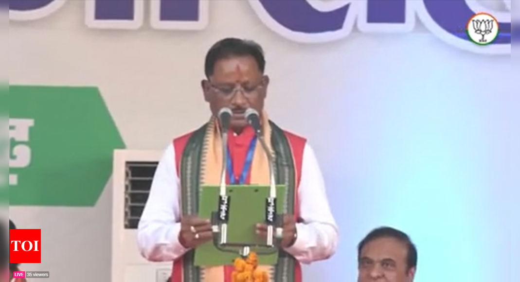 Chhattisgarh Cm Oath Ceremony Live Vishnu Deo Sai Swearing In Ceremony To Take Place At Raipur