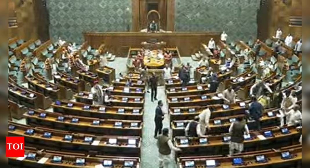 Security breach on 22 anniversary of Parliament attack: Visitors jump into Lok Sabha chamber from the gallery, House adjourned