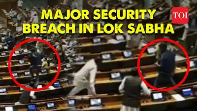 Major security breach in Lok Sabha on Parliament attack anniversary, visitors jump from gallery, burst canisters