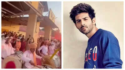 Kartik Aaryan celebrates with dhol as he calls it a wrap for Wai ...