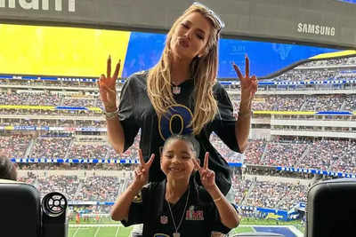 Khloe Kardashian takes daughter True to her first ever football game; bonds with Matthew Stafford’s wife