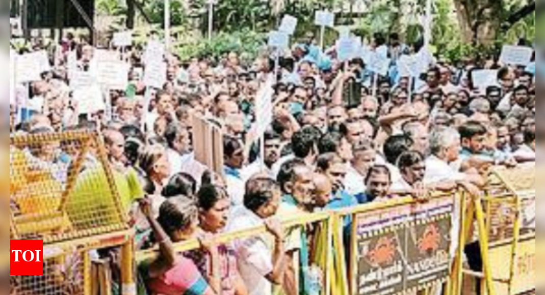 Farmers Protest Farmers Protest Against Laying Concrete Base in Lower