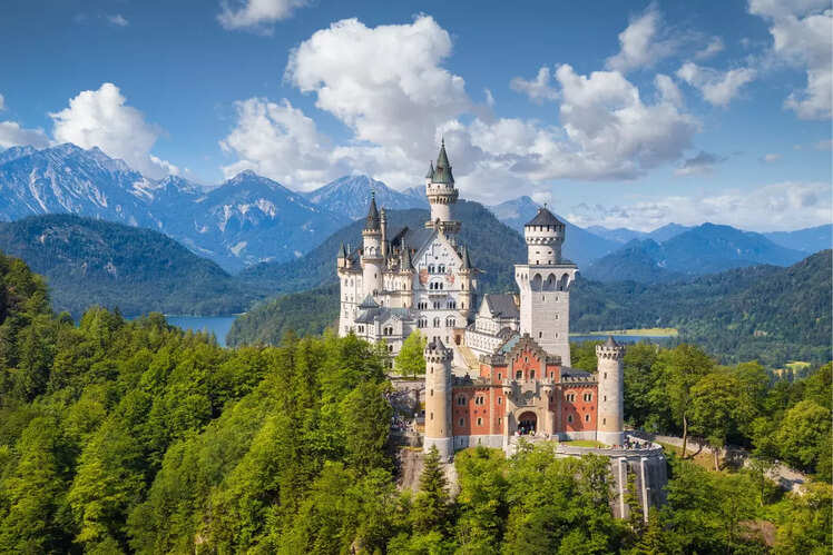 Neuschwanstein Castle in Bavaria, Germany