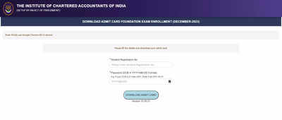 ICAI CA Foundation Exam Admit card for December 2023 released at eservices.icai.org; Direct link here