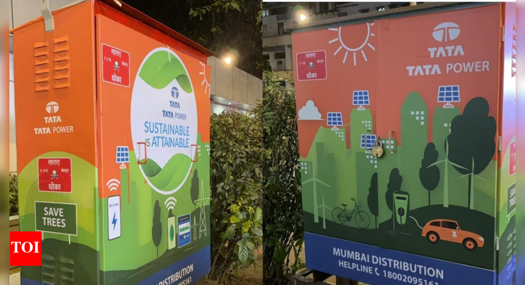 Green Energy: Tata Power paints its feeder pillars with messages on