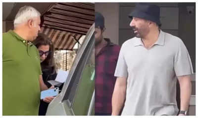 Sunny Deol and Dimple Kapadia spotted exiting an eye clinic in Mumbai; netizens REACT - See photos