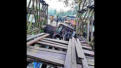 Bridge linking Assam with Nagaland collapses