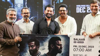 SS Rajamouli bags the first ticket of India's biggest action film 'Salaar' featuring Prabhas