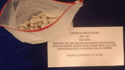 Nigerian national arrested in Chennai for smuggling cocaine worth Rs 12 crore