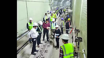 Safety team walks down 4.8km of EW corridor, under-river tunnels