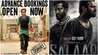 SRK’s ‘Dunki’ mints Rs 1.24 crore in advance booking, trails behind Prabhas' 'Salaar'