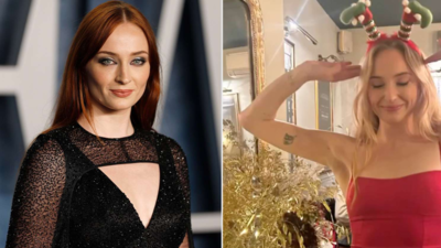 Sophie Turner rings in the holiday season, poses in a festive outfit for this rumoured friend