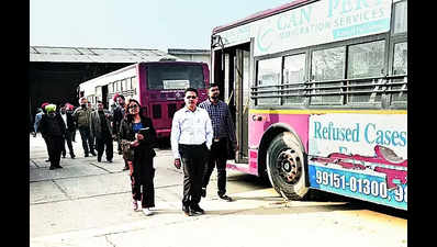 Central team conducts field survey for e-bus project