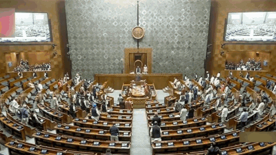 Rajya Sabha suspends 45 opposition MPs for defying rules and authority |  India News - Times of India