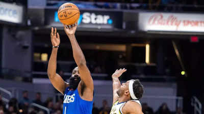 James Harden's 8 three-pointers lead Los Angeles Clippers to eighth consecutive victory after defeating Indiana Pacers