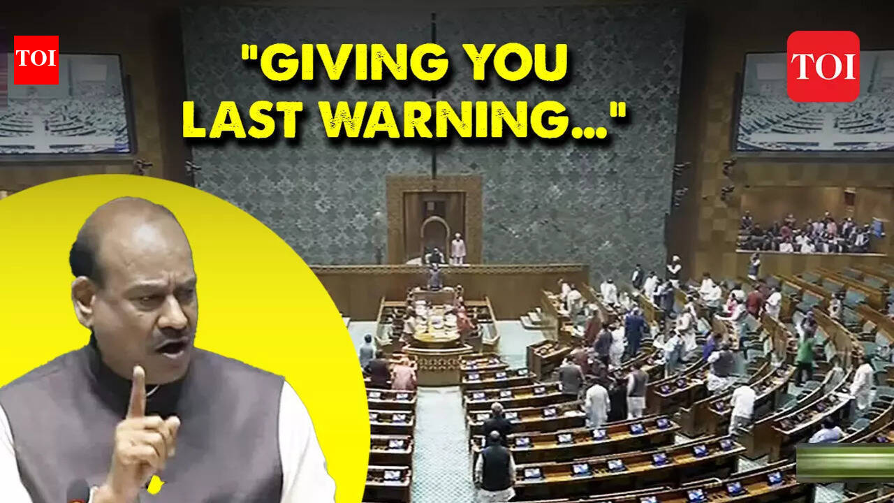 Speaker Om Birla yells at Opposition MPs raising slogans in Lok Sabha