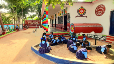 Innovative transformation: Karatagi school embraces tech and sanitation for migrant labourers' children