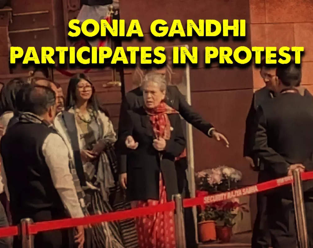 
Watch: Sonia Gandhi leaves from Opposition protest in Parliament against mass suspension of MPs
