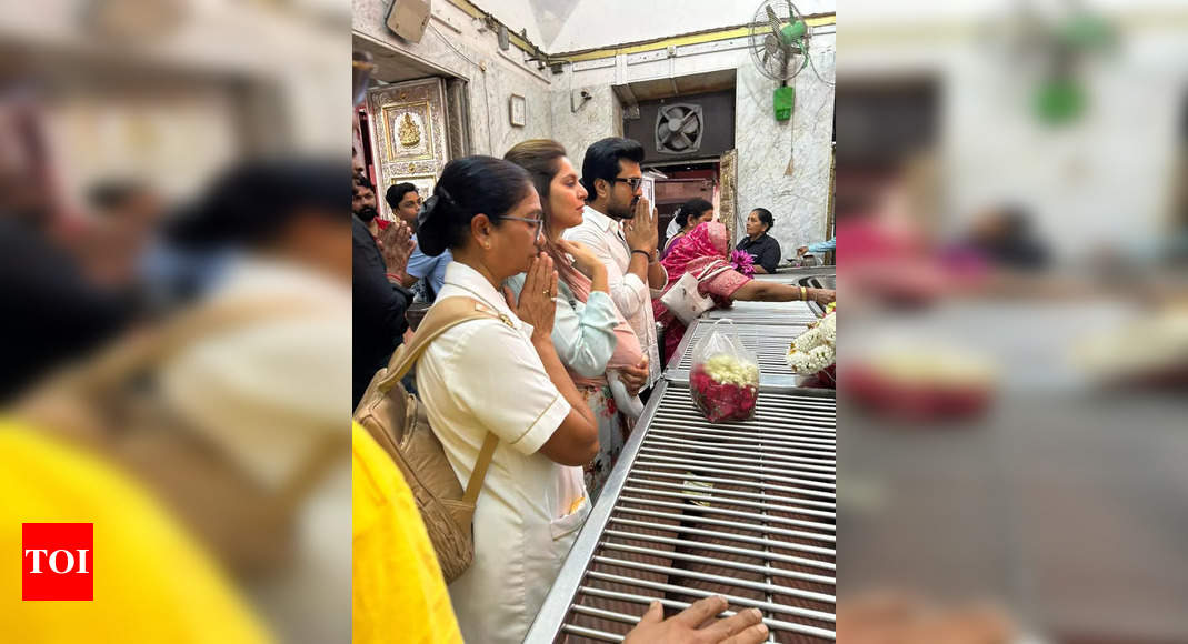 Ram Charan and Upasana take baby Klin Kaara to Mahalaxmi Temple to celebrate her 6 month’s birthday | Telugu Movie News