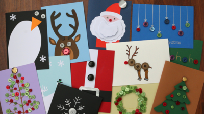 Merry Christmas Greeting Card: How to make Christmas card at home