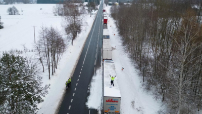 Ukrainian, Polish ministers meet over trucker border protest