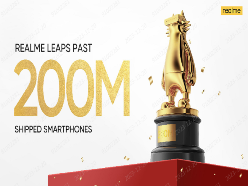 realme surpasses 200 million shipments, marks an impressive stride in the global smartphone market