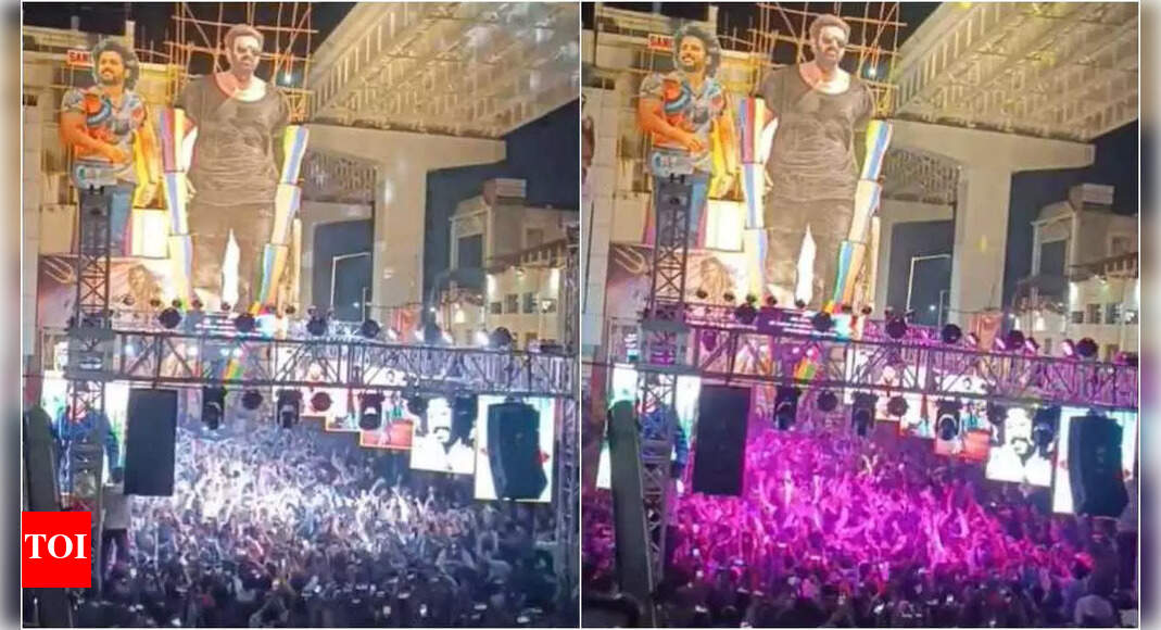 Salaar release: Prabhas fans throw welcome party with huge cutouts and DJ shows in front of theaters in Hyderabad and Andhra Pradesh