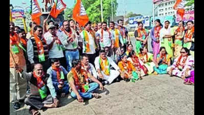 BJP protests in B’gavi over insult to VP Dhankar