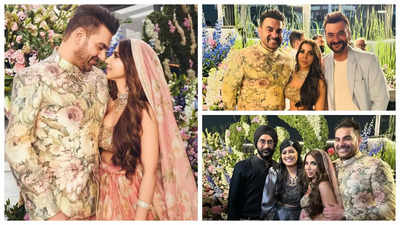 Arbaaz Khan and Sshura Khan make a stunning couple as they strike a pose with family and friends at their intimate wedding - See inside photos