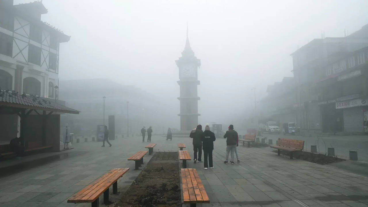 None: Kashmir Wakes Up To Dense Fog | Srinagar News - Times of India